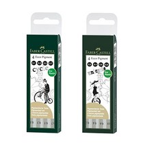 파버카스텔 에코피그먼트 펜 블랙4입세트(2종옵션선택), 167004(0.2/0.4/0.6.0.8mm)