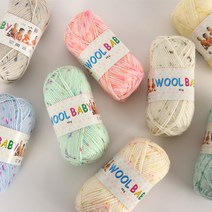 [앵콜스] 울베이비실 뜨개실 털실, 31373 아이보리커피칩