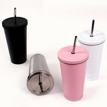 디자인에버 테이크아웃 콜드컵 스트로우 텀블러 500ml 각인추가, 블랙 A-2뚜껑각인 F-6