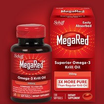SCHIFF 메가레드 크릴오일 Krill Oil 오메가3 130정, 2개