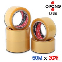 오공본드 겨울용 냉동 사계절용 OPP 투명 박스테이프 50M, 오공본드 겨울용/사계절용 OPP 투명 박스테이프 50M X 30개