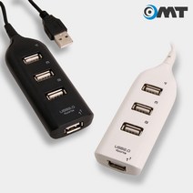 RRP 4포트 USB허브 DJH-401, 화이트