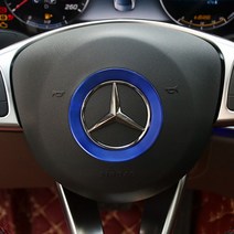 벤츠 BENZ 메탈 혼캡 핸들링 커버장식, 블루(대형_75mm), 1개