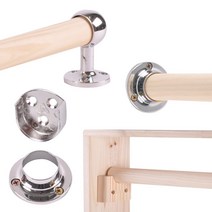 셀프인테리어마켓 맞춤재단 원목 옷봉 옷걸이봉 행거봉 소켓, 목봉 25mm x 800mm (80cm), 1개