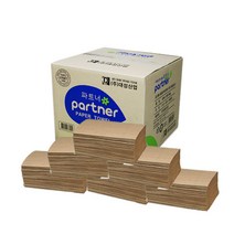 파트너 무형광 핸드타올 갈색 4000매, 1box