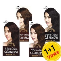 꽃을든남자 간편하게 나눠쓰는 CS 헤어칼라(4회분)1+1, N1 흑색, 1개