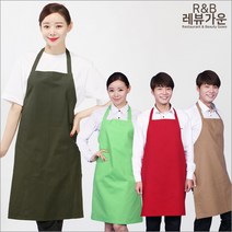 레뷰가운 AE170 심플앞치마 요양원 복지센터 요리학원 화원 부녀회 주방 서빙복 앞치마, AE170_진녹색