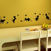 큐데코 러브캣츠 (5종세트) 스티커, 블랙