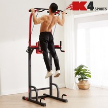 K4스포츠아몸디 치닝디핑 실내철봉 턱걸이 철봉 풀어바 전신웨이트 치닝(K4-312B), 레드블랙, K4-312B