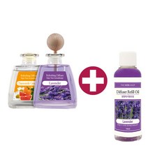 더허브샵 기분좋은 아로마 디퓨져 100ml 12종 리필100ml 증정 차량용디퓨저, 블랙체리