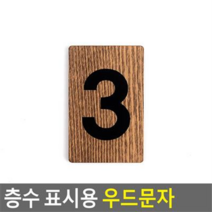 층수 표시용 우드문자 숫자스티커 꾸미기이니셜 층수표시문자 숫자이니셜 디자인이니셜, 3