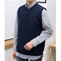 장롱 남자 헨리넥니트조끼 베스트