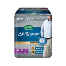 디펜드 스타일언더웨어 (남자 파워 중형9P 8팩 1 box 성인기저귀, 1박스