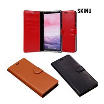 Skinu 레더 갤럭시S7/갤럭시S7엣지 다이어리케이스 (G930 G935), 전체색:갤럭시S7엣지-레드