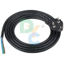 DYP-G16B 검정 [동양] 측면 접지 코드 250V 16A (1.5mmX 3C 검정) 전원케이블, 1개, 2m