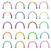 파티스 아치형 매장입구 형광가랜드 PVC 사각 하트, 네온