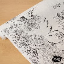 한결한지 고서지 글자 문양 그림인쇄한지 전통한지 포장 공예, 10.민화4종20.흰색_검정 1, 5매