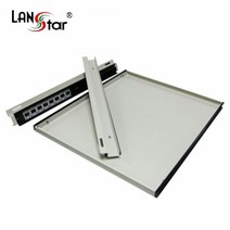 랜스타 [50028] 슬라이드 허브랙 전용선반 410(W)X500(D)-회색 LS-1200H LS-1600H LS-1800H LS-2000H 전용 랙선반, LS-SSHE-1220H 슬라이드선반