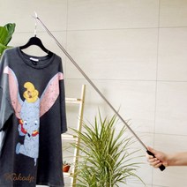 코코디피 크롬 블랙 옷가게 옷걸이 장대 봉, 1개