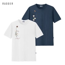 러더 자수 빅사이즈 반팔티 RD-027