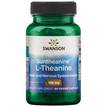스완슨 선테아닌 L-테아닌 100mg 베지 캡슐, 60개입, 1개