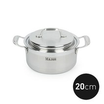 키친아트 메이저 통5중 스텐냄비 양수20cm, 상세설명 참조, 20cm