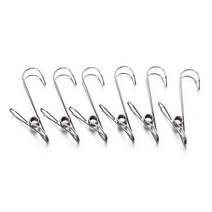 리빙디자이어9 스텐 고리집게, 실버, 6개