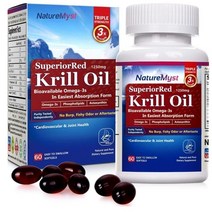 NatureMyst 미국직배송 100% pure 크릴오일 1250mg 아스타잔틴1700mcg 인지질 450mg 120소프트젤 정품, 1병, 60정