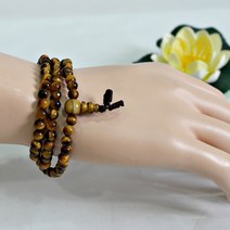 선우몰 호안석 염주 5mm - 타이거아이 천연원석 남성 여성 108염주팔찌 원석팔찌 레이어드세줄팔찌