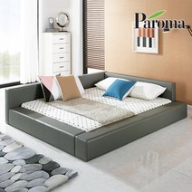 세진침대 파로마 덴버 모던 저상형침대+필드7존독립40T 매트리스, 덴버 모던 저상형침대+필드7존독립40T(모카그레이)