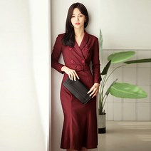 롱 오피스 밴드 원피스 엘레강스