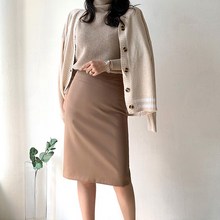  네모 여성용 오블리크 스커트 