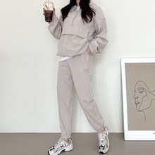  바비팩토리 아노락 조거 세트 후드집업 레이어드 조거팬츠 꾸안꾸 상하의 세트 빅사이즈까지 