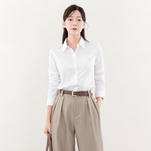  더웨이나인 흰색 스판 카라 정장 셔츠 블라우스 남방 긴팔 빅사이즈 XS~4XL [고급] 