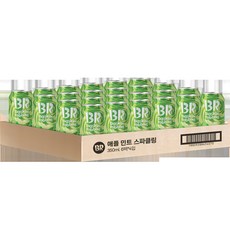 배스킨라빈스 애플 민트 제로 탄산, 350ml, 24개