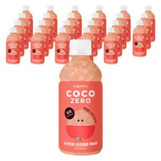 슈가로로 코코제로 복숭아, 340ml, 24개