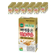 베지밀 뼈에좋은 칼슘두유 땅콩 아몬드 호두 잣, 190ml, 96개