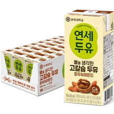 연세우유 뼈를 생각한 고칼슘 두유 호두 & 아몬드, 180ml, 24개