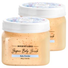 부케가르니 슈가 바디스크럽 베이비파우더, 500g, 2개
