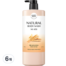 해피바스 정말 순한 바디워시 베이비 파우더향, 900g, 6개