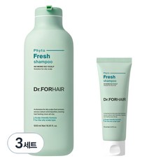 닥터포헤어 지성두피 딥 클렌징 피토프레시 샴푸 500ml + 샴푸 70ml, 570ml, 3세트