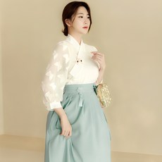 생활한복에 생활한복을 더한 덧치마 스커트 빅사이즈 허리치마 퓨전의상