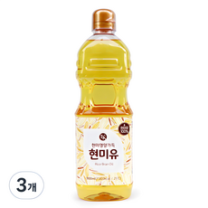 티케이 현미영양 가득 현미유, 900ml, 3개 - 미강유