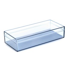 문일케미칼 사각뚜껑 수저통, 블루, 1개