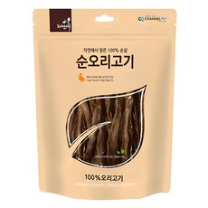 자연애채널펫 자연에서 찾은 100% 순살 강아지간식, 오리고기, 200g, 1개 - 수제간식