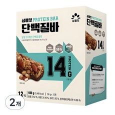 심플잇 단백질바 12p, 600g, 2개