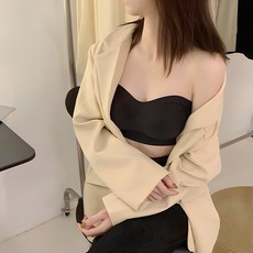 데일로엔 여성 심리스 웨딩 오프숄더 브라탑
