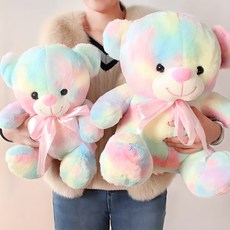 파스텔 솜사탕 곰 인형 애착 곰돌이 선물 용 추천 사랑스러운 테디 베어 부드러운 바디필로우, R99788A(35CM, 1개