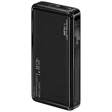 라플루 45W PPS 초고속충전 대용량 보조배터리 20000mAh, 블랙, RPB-45W