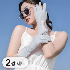 1+1 자외선 차단 장갑 롱 세트 여성 스마트 터치 메쉬 쿨장갑 등산 운전 골프 손등 uv 토시 봄 여름 가을 쿨토시 손가락 야외 자전거 스포츠 여자